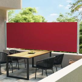 Udtrækkeligt sidemarkise til terrasse rød 160x600 cm , hemmetshjarta.dk