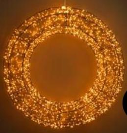 Lys guirlande Cirkel ekstra varm hvid 2400 LED timer EL IP44 (B/H/D) 70x70x4cm , hemmetshjarta.dk