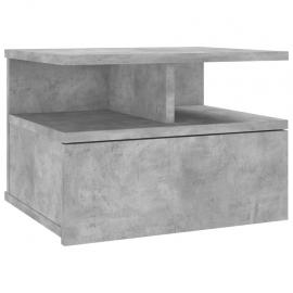 Sengebord svævende 40 x 31 x 27 cm betongrå , hemmetshjarta.dk
