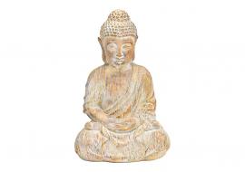Dekoration Buddha antik guld magnesia (B/H/D) 28x47x20cm , hemmetshjarta.dk