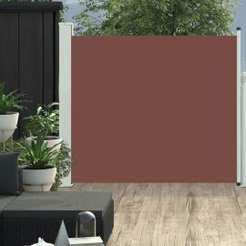 Udtrækkeligt sidemarkise til terrasse brun 100x300 cm , hemmetshjarta.dk