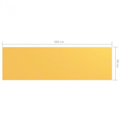 Balkonskrm gul 90x300 cm oxford stof , hemmetshjarta.dk