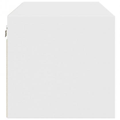 Vgskab hvid 102x37x35 cm med glaslger , hemmetshjarta.dk