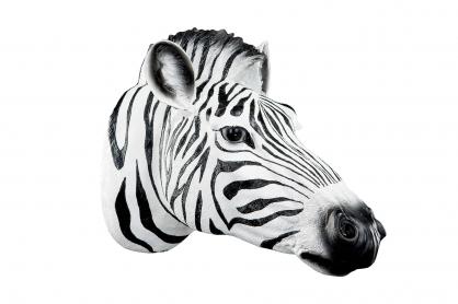 A Lot Dekoration - Dekoration Zebra Hoved Vg Poly 32x40x15cm , hemmetshjarta.dk