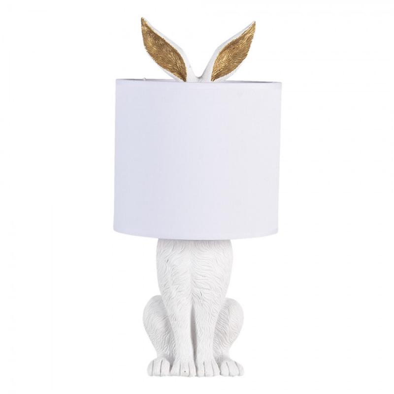 Bordlampe Kanin Hvid  20x45 cm E27/max 1x60W , hemmetshjarta.dk