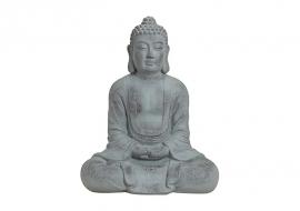 Dekoration Buddha XXL grå magnesia (B/H/D) 60x80x33 cm , hemmetshjarta.dk