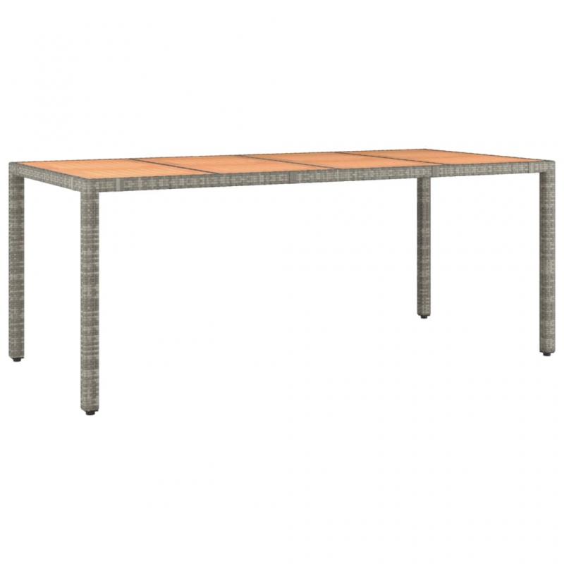 Spisebord til have 190x90x75 cm gr kunstrattan & massiv akacie , hemmetshjarta.dk