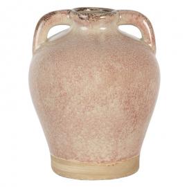 Dekorativ Vase Ø 16x20 Cm Pink Keramik Rund , hemmetshjarta.dk