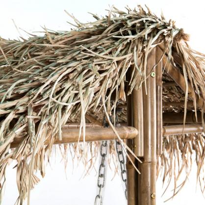 Hngekje 2-sder med palmeblad bambus 202 cm , hemmetshjarta.dk