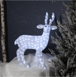 XX Udendørs dekorativ figur Crystalo Deer 97x74cm 200 Lys , hemmetshjarta.dk