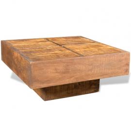 Sofabord 68x68x30 cm firkantet massivt mangotræ brunt , hemmetshjarta.dk