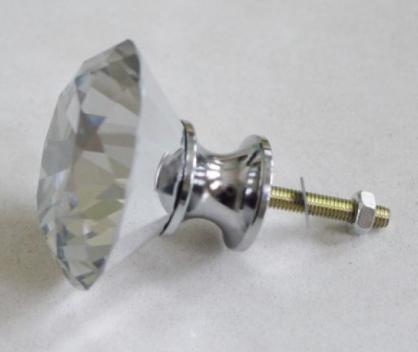 Knob Diamant med flad top 6x4 cm - glas , hemmetshjarta.dk