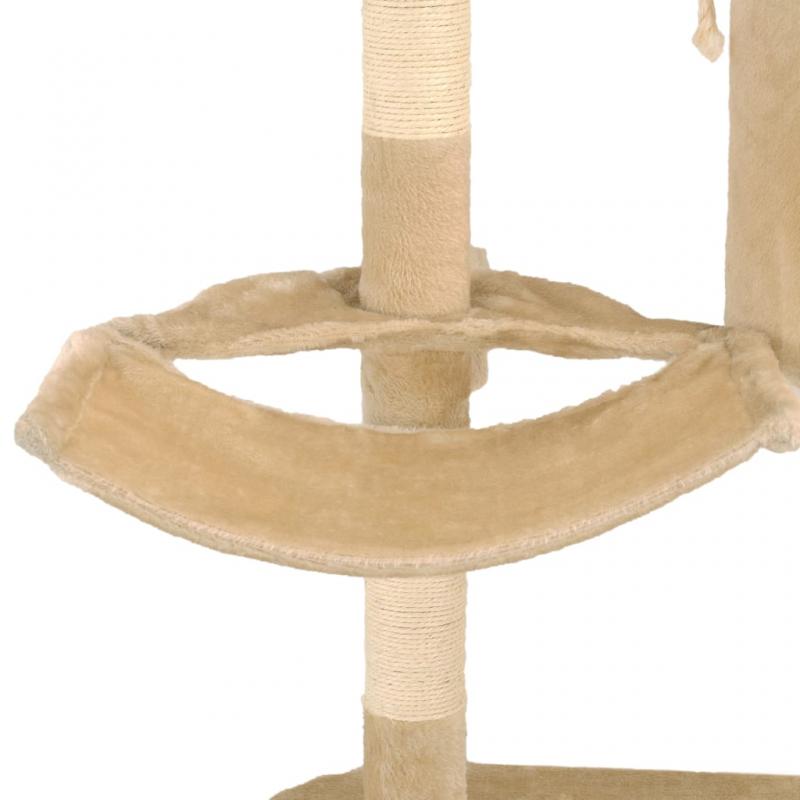 kradsetr med sisal-kradsestolper til katte vgmonteret 194 cm beige , hemmetshjarta.dk