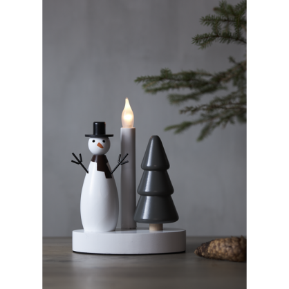 Lysestage Christmas Joy Snowman , hemmetshjarta.dk