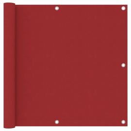 Balkonskærm rød 90x500 cm oxford stof , hemmetshjarta.dk