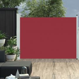 Udtrækkeligt sidemarkise til terrasse rød 100x500 cm , hemmetshjarta.dk