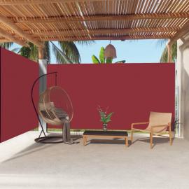 Udtrækkeligt sidemarkise til terrasse rød 200x600 cm dobbelt , hemmetshjarta.dk