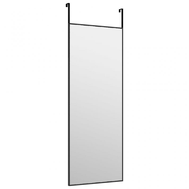 Sidespejl sort 30x80 cm glas og aluminium , hemmetshjarta.dk