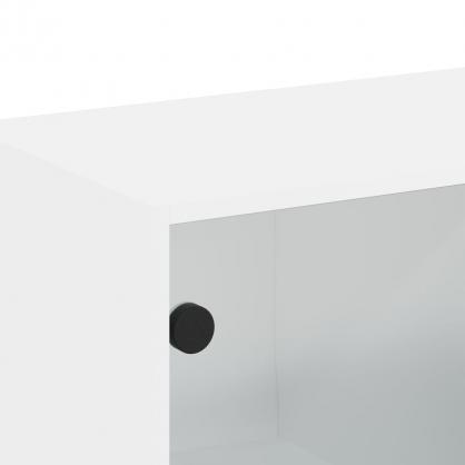 Vgskab hvid 68,5x37x35 cm med glaslger , hemmetshjarta.dk