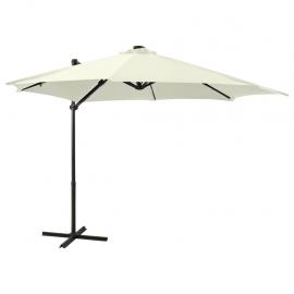 Frithængende parasol med stang og LED sand 300 cm , hemmetshjarta.dk