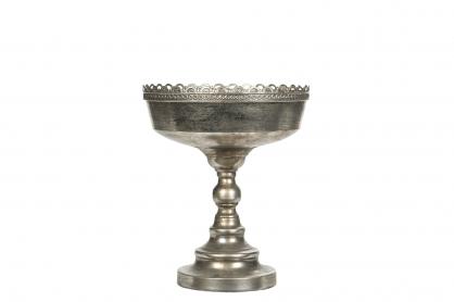 A Lot decoration Krukke Pokal med mnstret kant 30 cm - antik slv , hemmetshjarta.dk