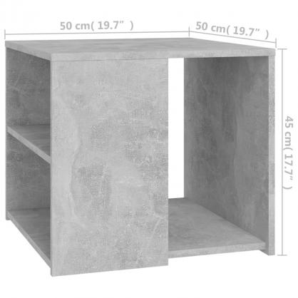Sidebord 50x50x45 cm betongr konstrueret tr , hemmetshjarta.dk