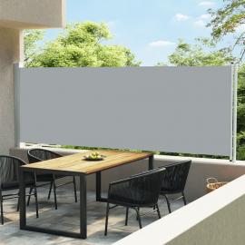 Udtrækkeligt sidemarkise til terrasse grå 160x600 cm , hemmetshjarta.dk