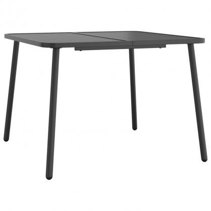 Spisebord til have 100x100x71 cm antracit stl , hemmetshjarta.dk