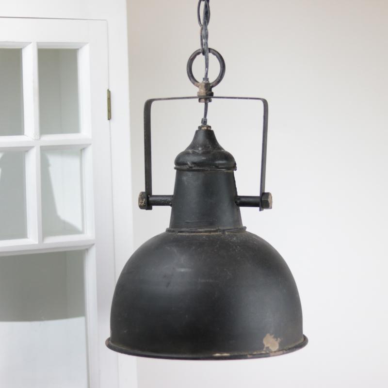 Chic Antique Lampe industri H26 / 24 cm antik sort , hemmetshjarta.dk