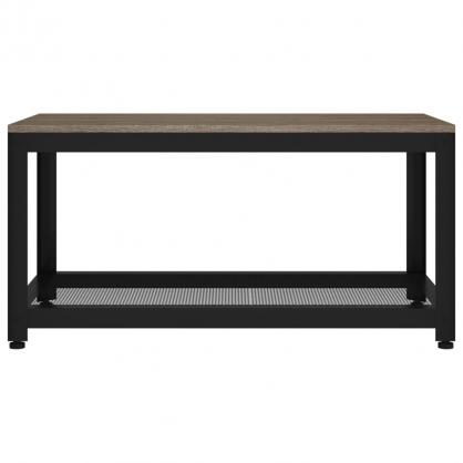 Sofabord 90x40x45 cm gr og sort MDF og jern , hemmetshjarta.dk