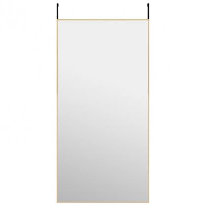 Sidespejl guld 50x100 cm glas og aluminium , hemmetshjarta.dk