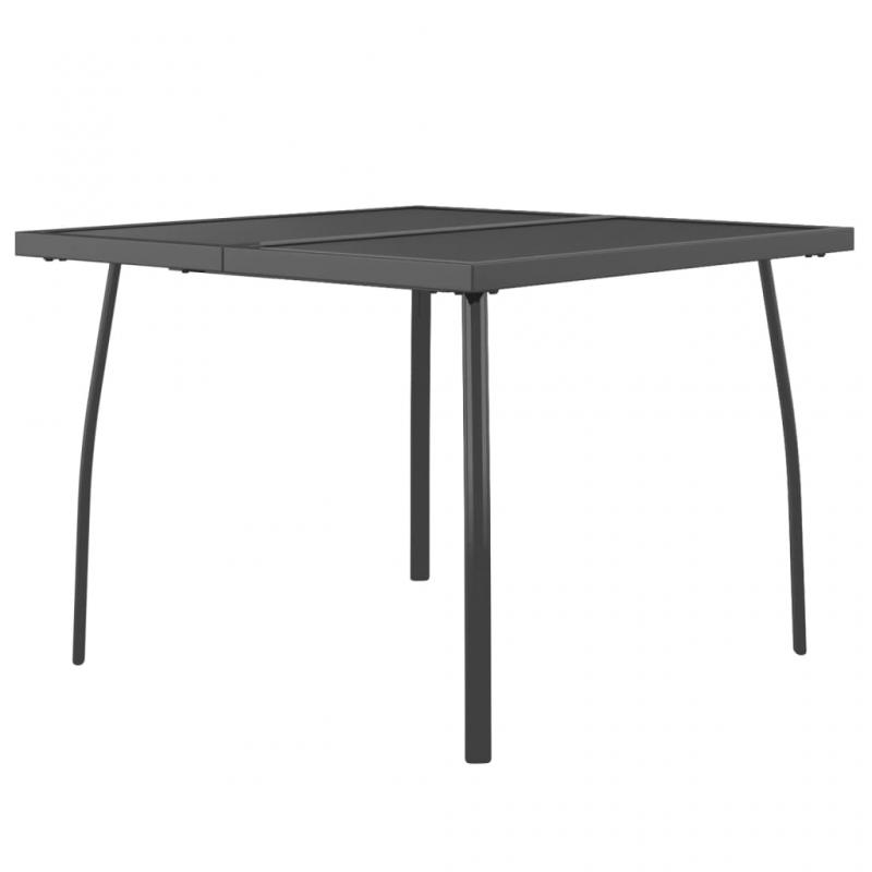 Spisebord til have 100x100x72 cm antracit stlnet , hemmetshjarta.dk