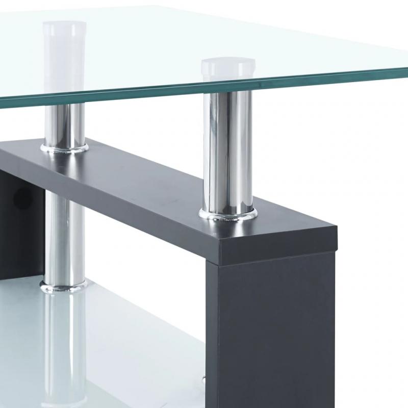 Sofabord 95x55x40 cm grt og gennemsigtigt hrdet glas , hemmetshjarta.dk