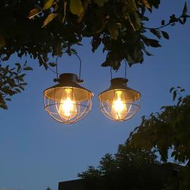 A Lot Dekoration - Loftslampe Solcelle Led Hængende Rund Sort Antal 18,5cm , hemmetshjarta.dk