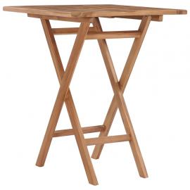 Sammenklappeligt spisebord til have 60x60x75 cm massivt teaktræ , hemmetshjarta.dk
