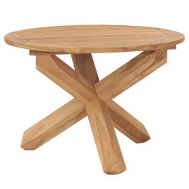 Spisebord til have Ø 110x75 cm massiv teaktræ , hemmetshjarta.dk
