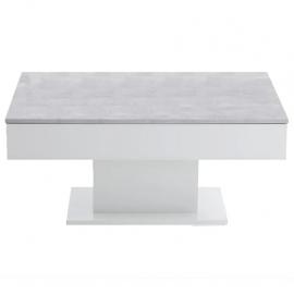 Sofabord 100x65x46 cm betongrå og hvid , hemmetshjarta.dk