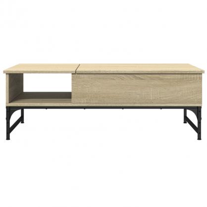 Sofabord 100x50x35 cm lftbar sonoma eg konstrueret tr og metal , hemmetshjarta.dk