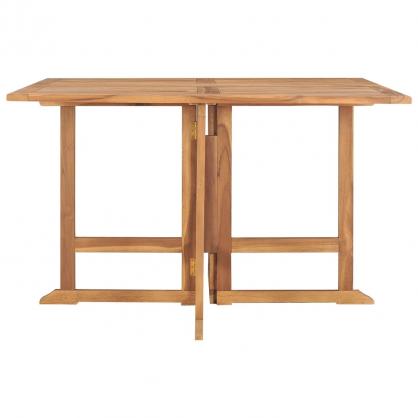 Sammenklappeligt spisebord til have 110x110x75 cm massiv teaktr , hemmetshjarta.dk