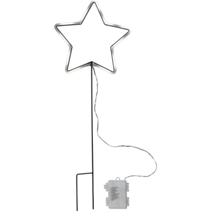 Udendrs dekoration Silhouette NeonStar Star Batteridrevet 58x22cm 72 Lys , hemmetshjarta.dk