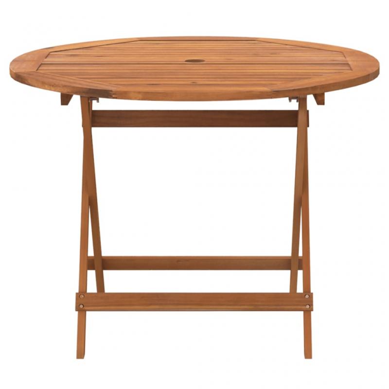 Sammenklappeligt spisebord til have  90x75 cm massivt akacietr , hemmetshjarta.dk