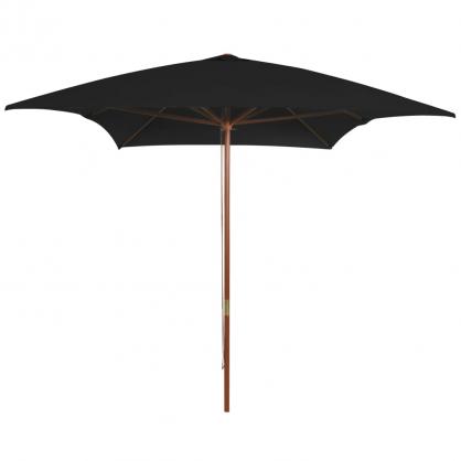 Parasol med trstang 200x300 cm sort , hemmetshjarta.dk
