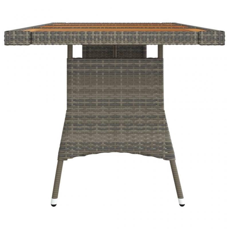 Spisebord til have 160x70x72 cm gr kunstrattan og massiv akacie , hemmetshjarta.dk