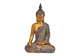 Dekoration Buddha gyldenbrun polyresin (B/H/D) 19x30x11cm , hemmetshjarta.dk