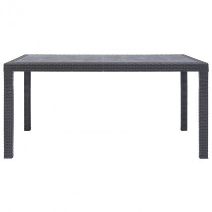 Spisebord til have 150x90x72 cm syntetisk rattan brun , hemmetshjarta.dk