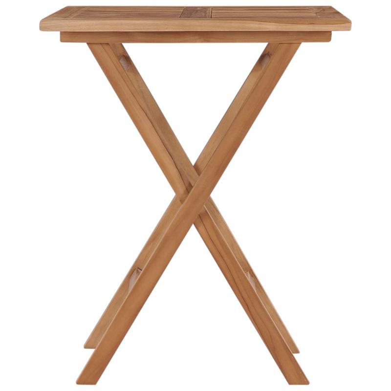 Sammenklappeligt spisebord til have 60x60x75 cm massivt teaktr , hemmetshjarta.dk