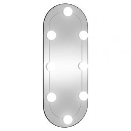 Vægspejl med LED-belysning oval 20x50 cm glas , hemmetshjarta.dk