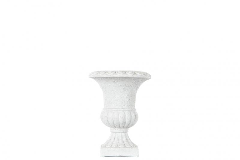 A Lot Dekoration - Skjuler Krukke Urtepotte Pokal Antik hvid - 18cm , hemmetshjarta.dk