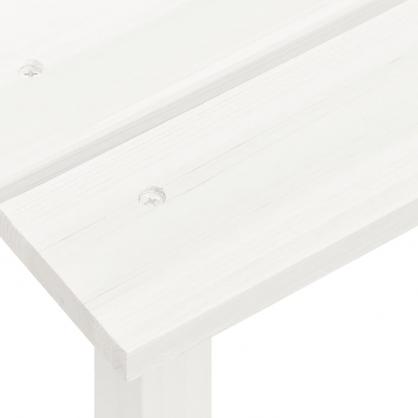 Stol med bord massiv gran hvid , hemmetshjarta.dk