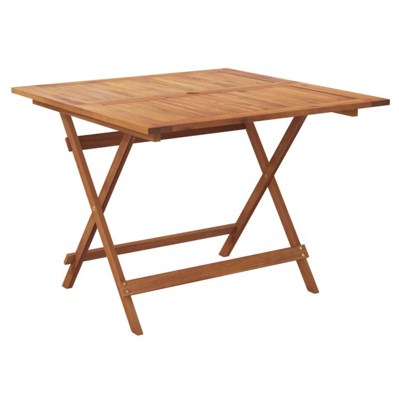 Sammenklappeligt spisebord til have 90x90x75 cm massivt akacietr , hemmetshjarta.dk